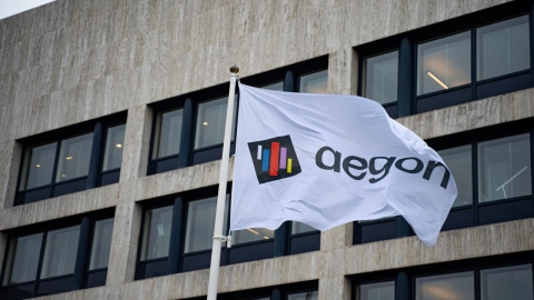 Aegon headquarters and flag 